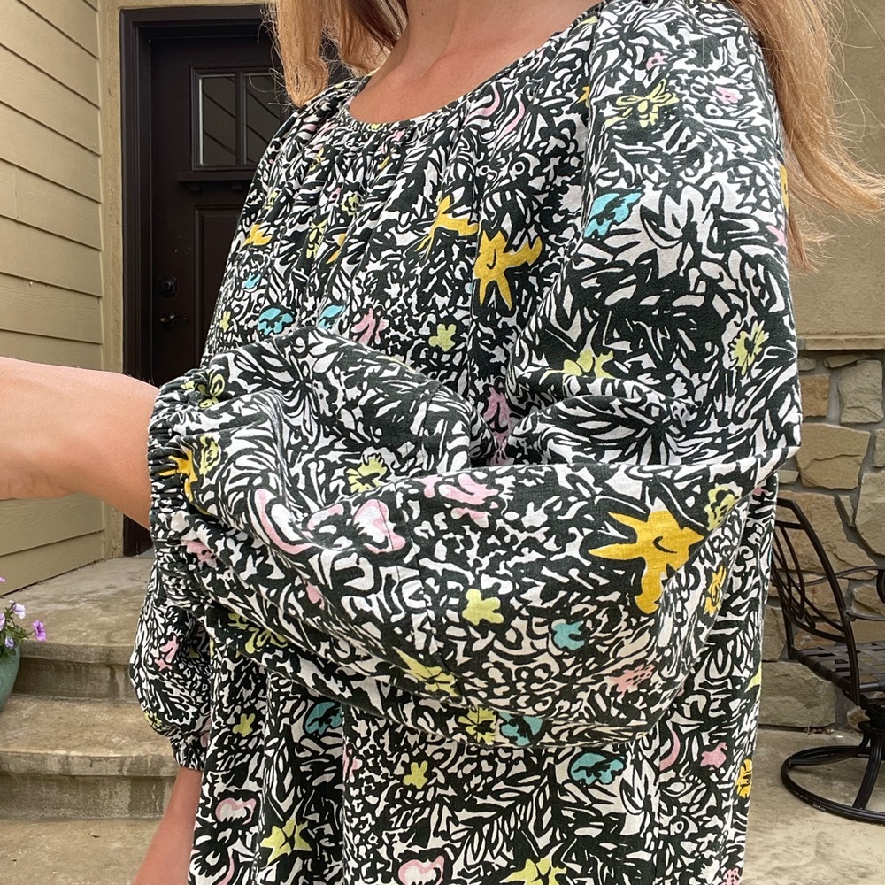 Levi’s hemp boho green peasant dress - Picture 11 of 14